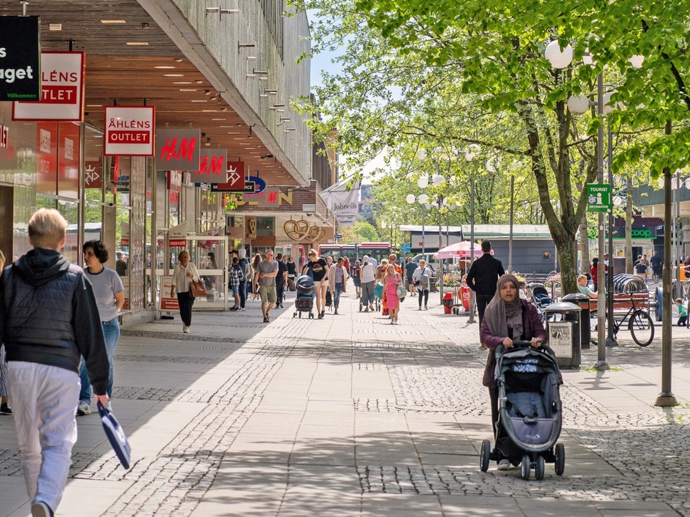 Gågatan i Södertälje City