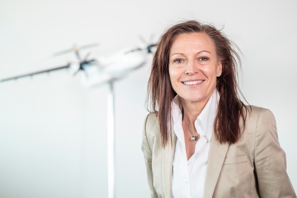Personporträtt på Carina Wång, Chief Financial Officer på flygbolaget BRA