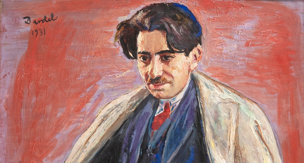 Nils Dardels porträtt av Georges Papazoff (beskuren).