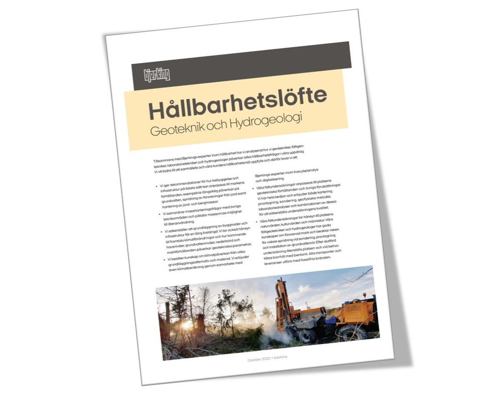 Framsida hållbarhetslöfte geoteknik och hydrogeologi