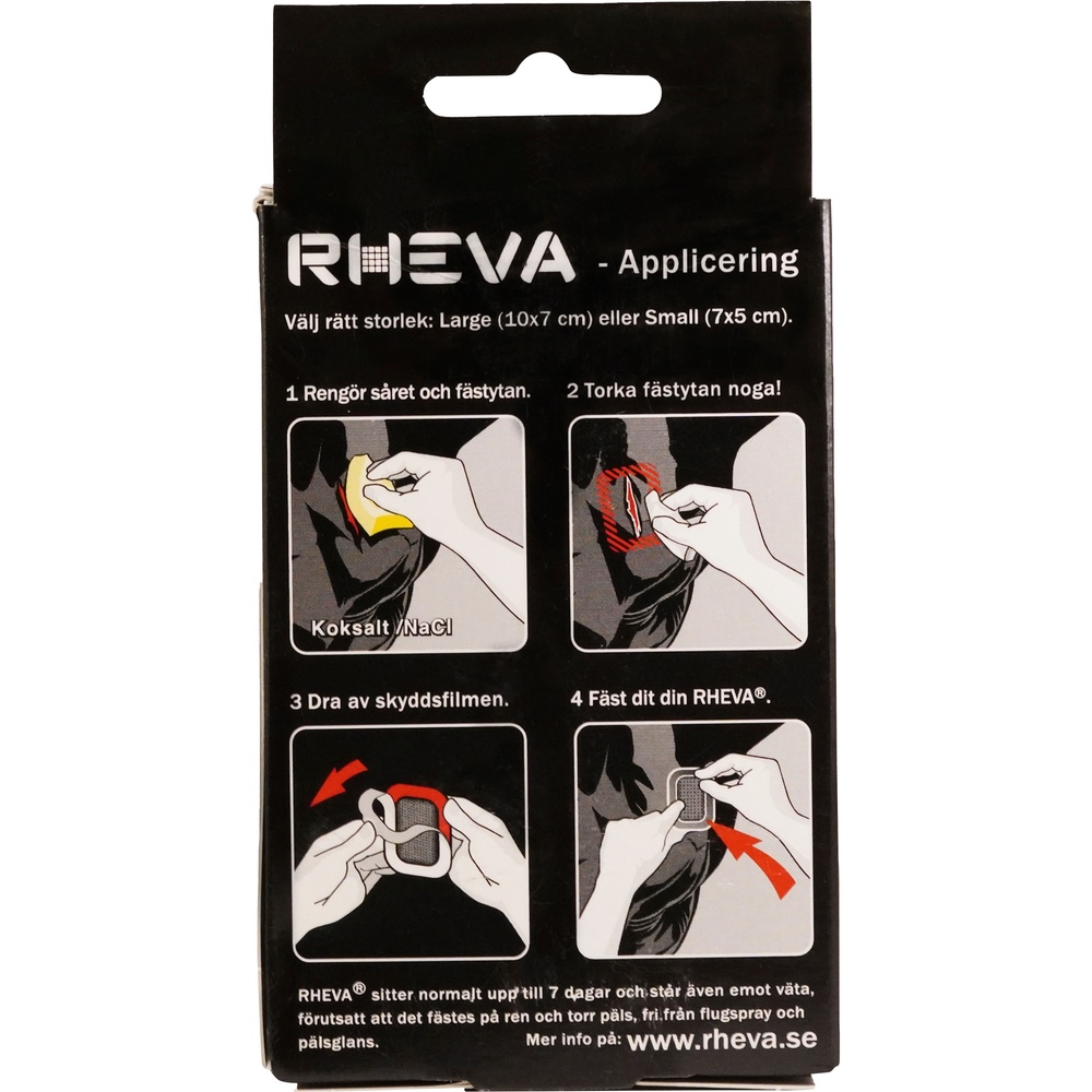 Produktbild på Rheva sårskydd förpackning.