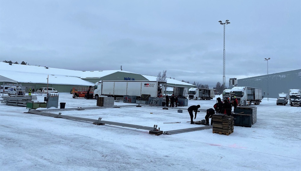 The Service Park has opened for Rally Sweden next week. 