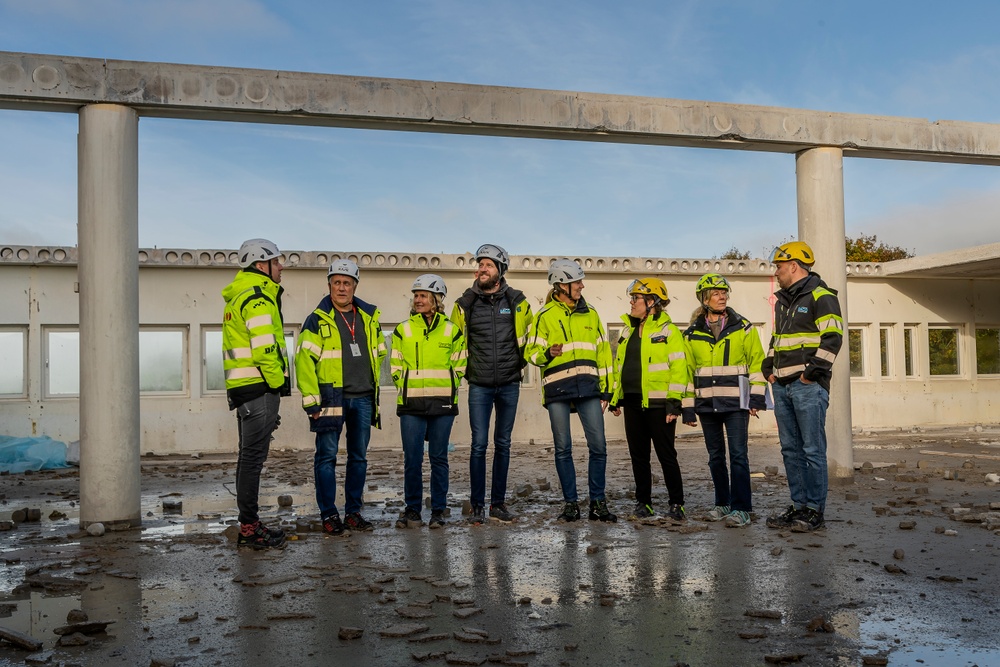 Ikano Bostad, Skanska, Starka Betongelement och Daco Contractor samarbetar för att främja återbruk inom byggsektorn. Foto: Magnus Grubb