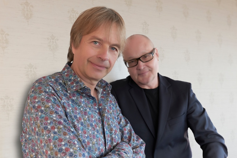 Jan Lundgren (kontnärlig ledare för Ystad Sweden Jazz Festival) och Nils Landgren