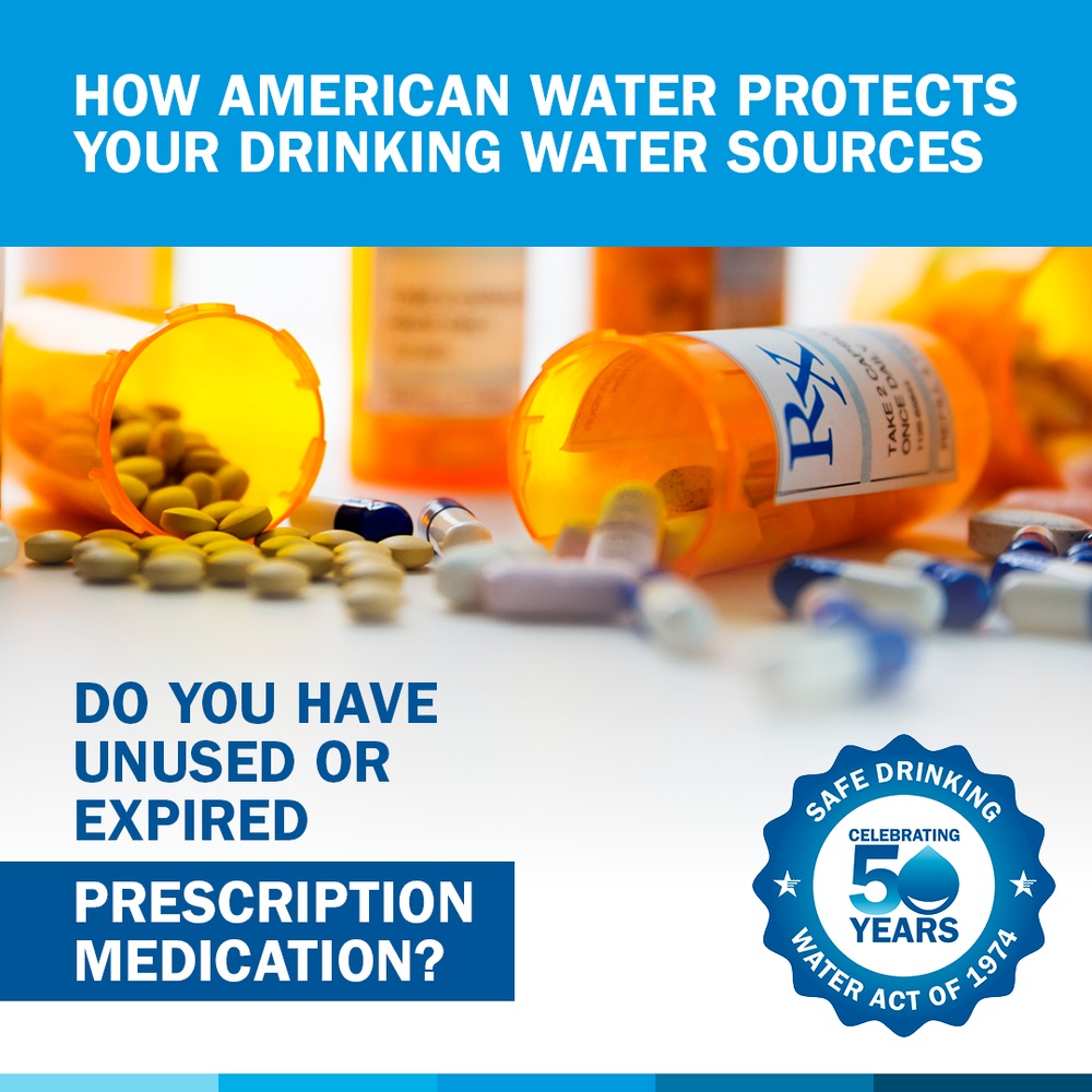 American Water encourages you to not flush prescription medications down the toilet. Instead, please dispose of them via a drop-off location. You can find a nearby location at the link below. 