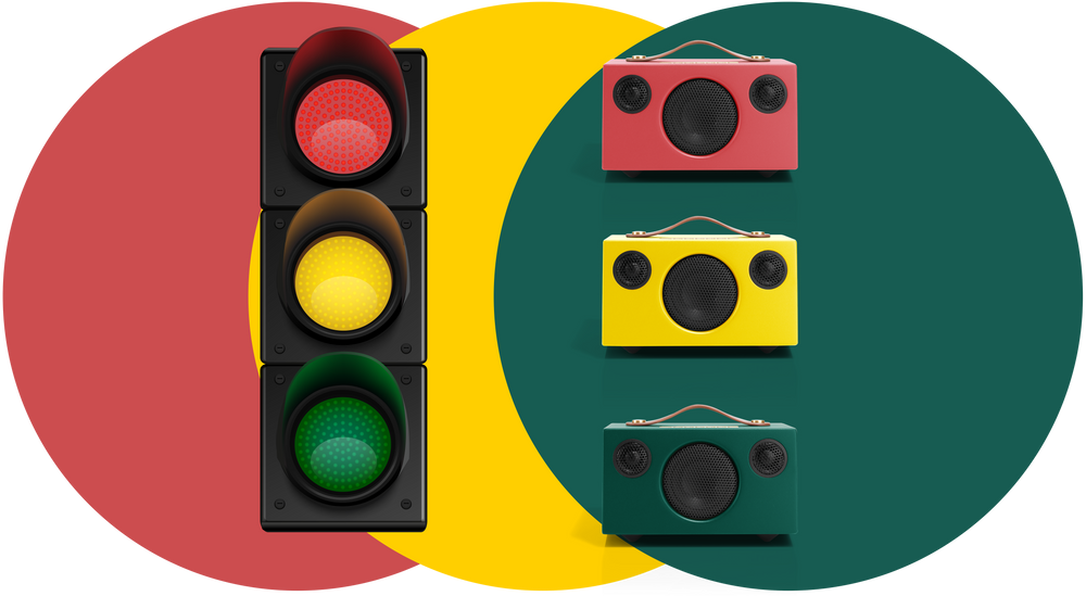 Audio Pro T3+ Traffic light colours