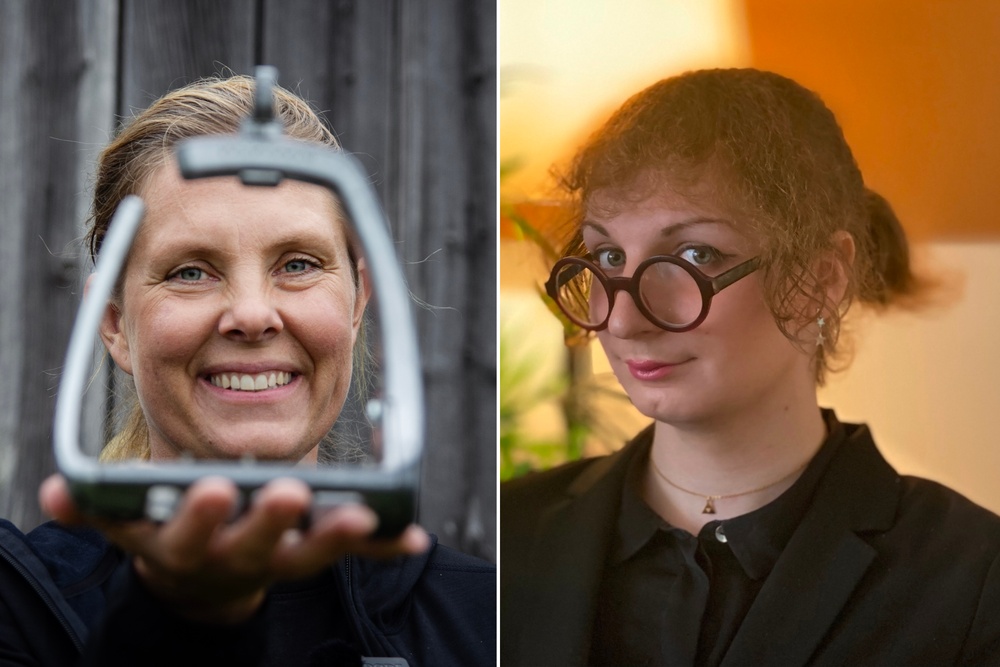 Karin Falkemo, SKAPA-prisets länsvinnare på Gotland 2023, och James Kerber, länsvinnare av SKAPA Talang 2023.