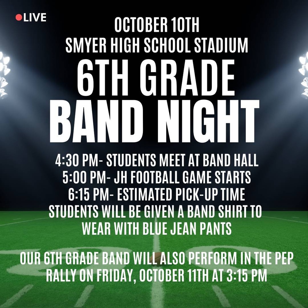 6th Grade Band Night