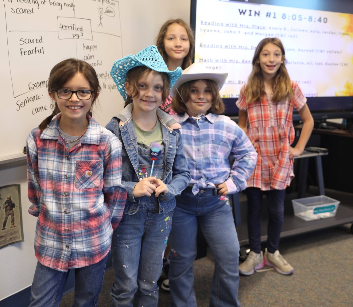 Students dressed up for Country Living Day