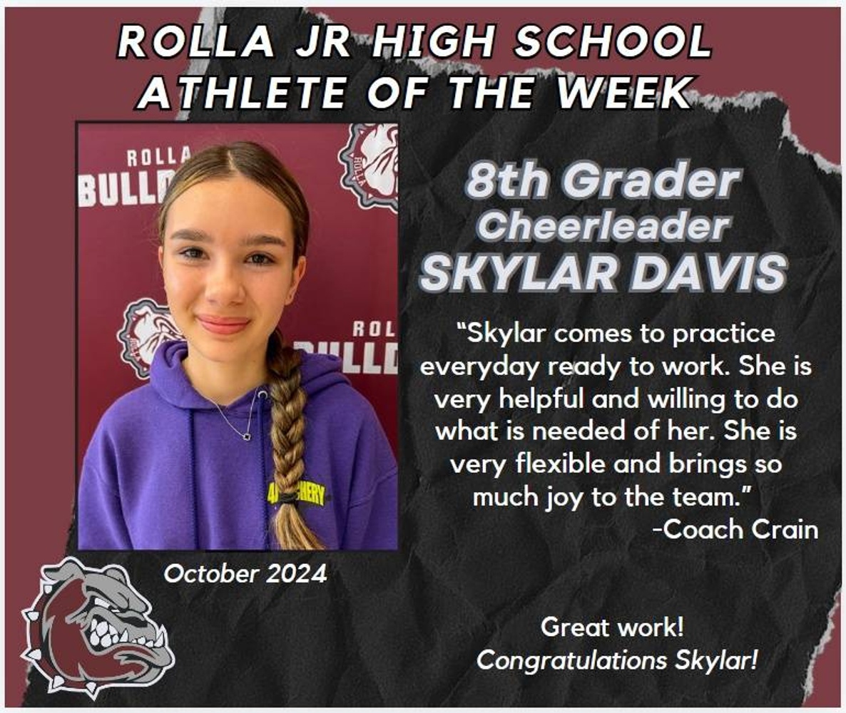 Athlete of the week 8th 