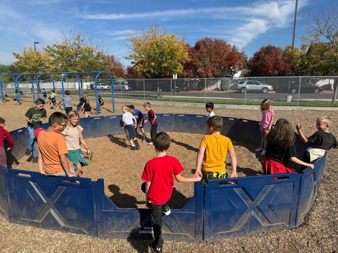 Gaga ball in action