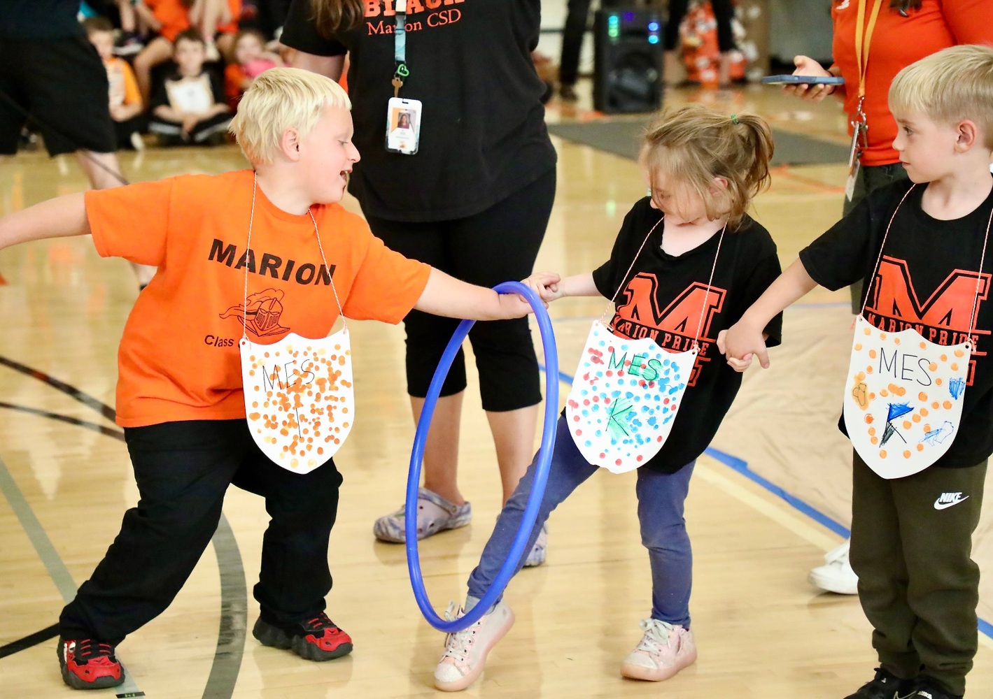 Students at a pep assembly