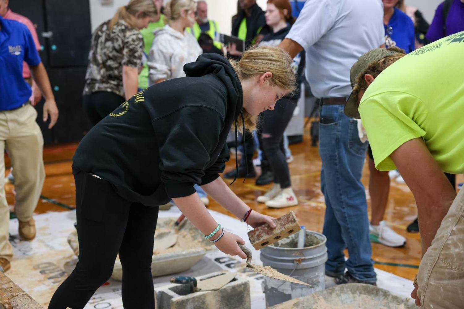 A MPHS student participating in Put Tools in School day.