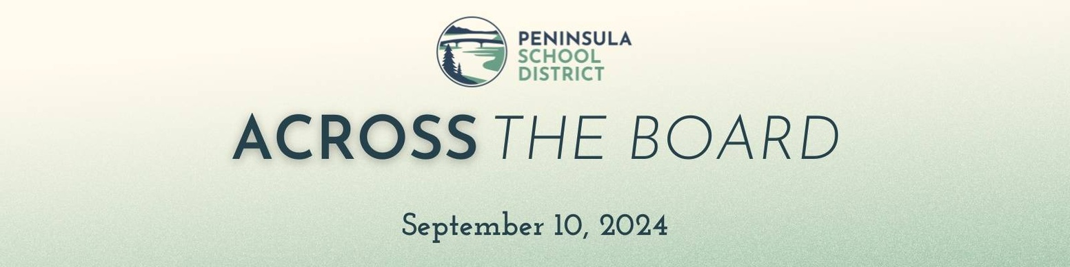 A graphic with a gradient green background, with the PSD logo that says "Across the Board September 10, 2024"