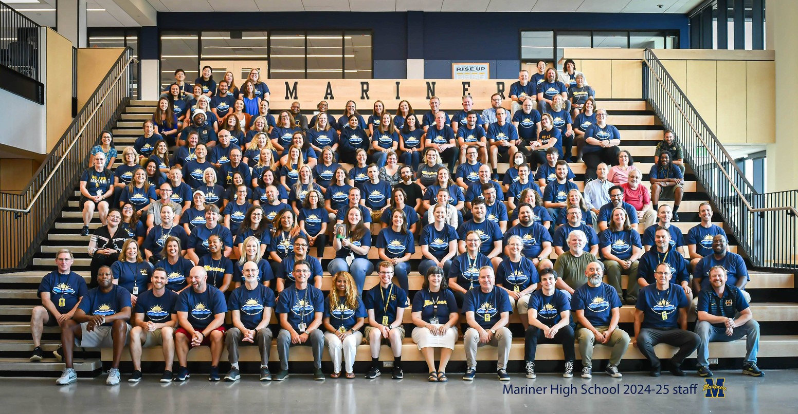 Mariner Staff on learning stairs