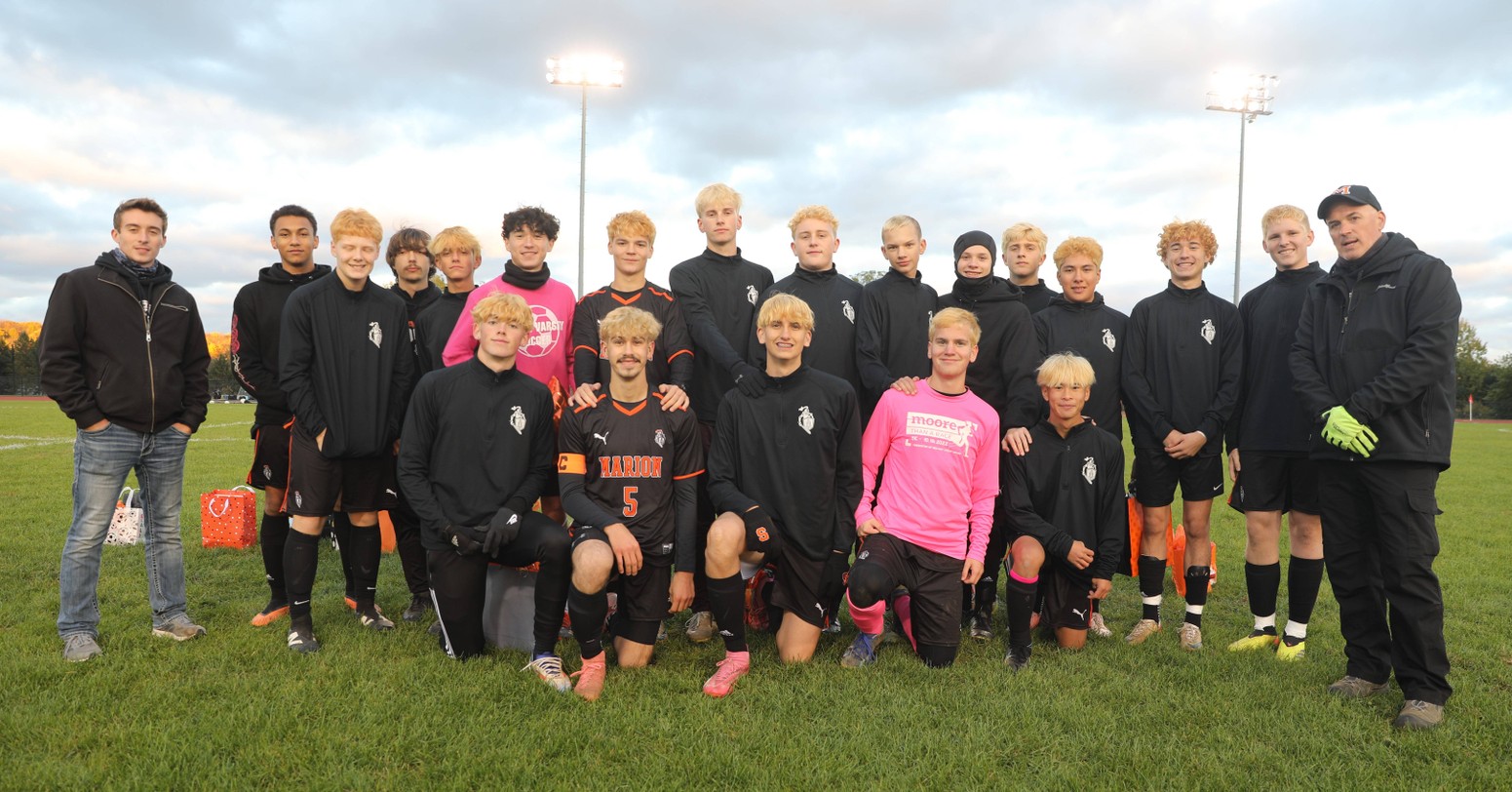 Marion Boys Varsity Soccer Team Group Photo 