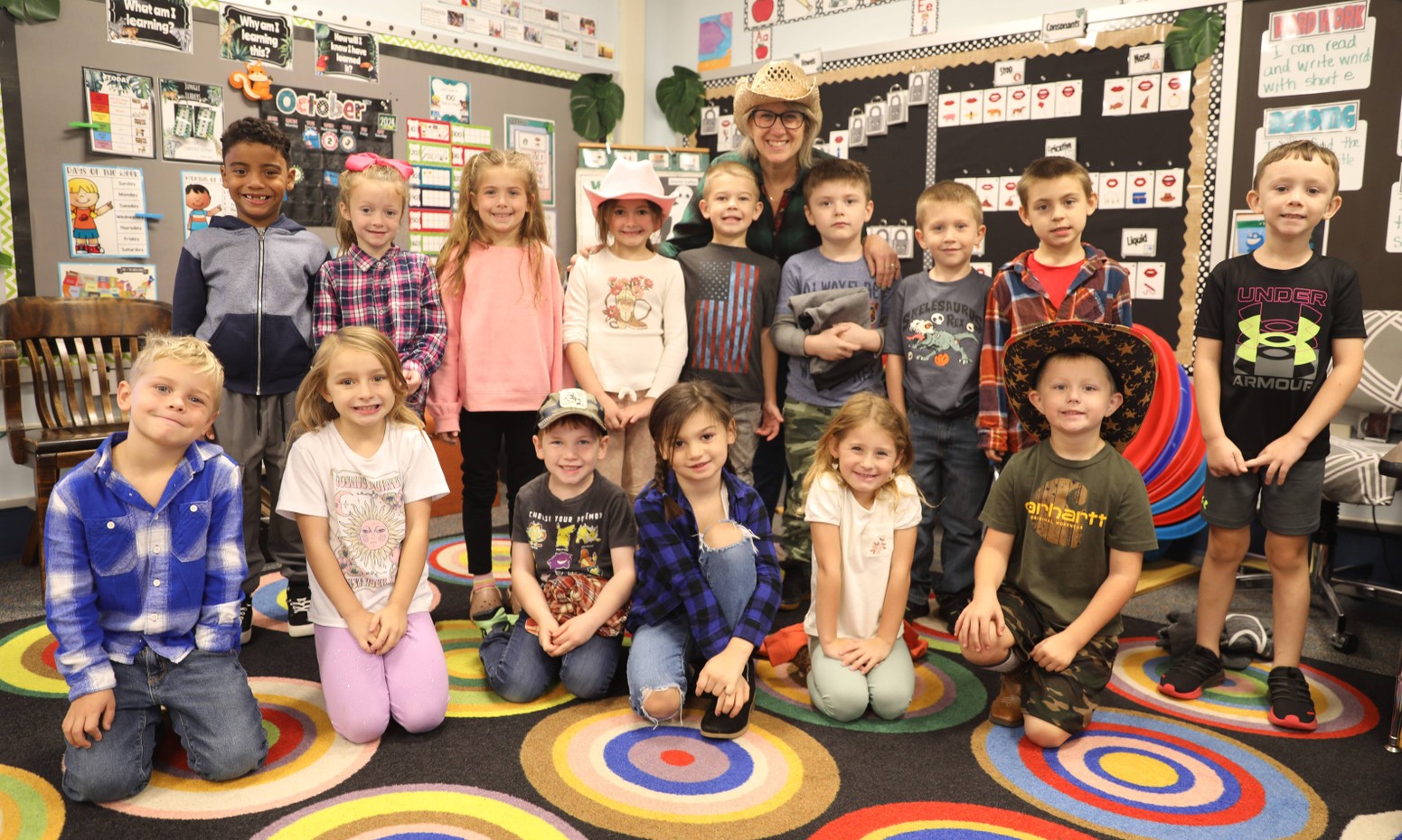 Students and staff dressed up for Country Living Day