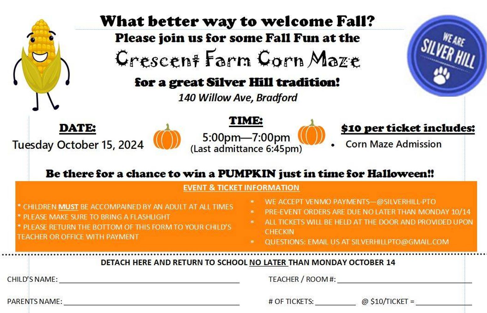 corn maze flyer