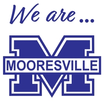 The words We are... followed by the Mooresville "M."