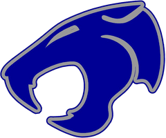 Blue Cougar Head Outline