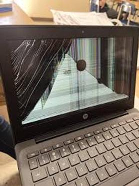 damaged chromebook screen