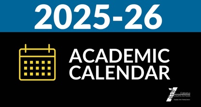 2025-26 Academic Calendar graphic.