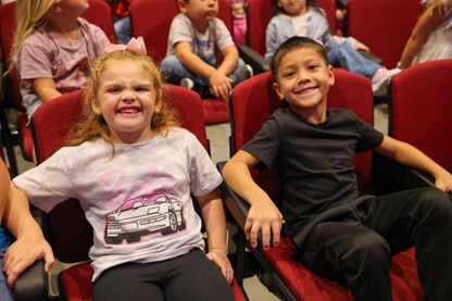 Two students at a performance.