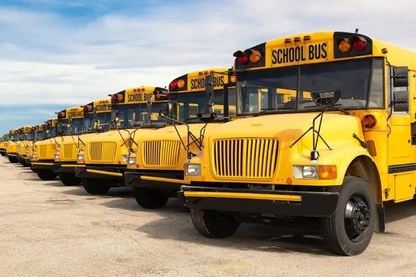 Buses lined up