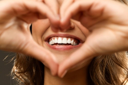 heart shape with hands and smile in middle