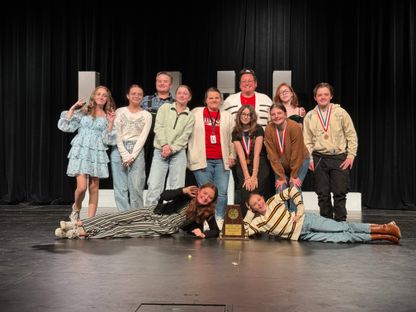 MSOAP - 2024 cast and crew with their third place trophy