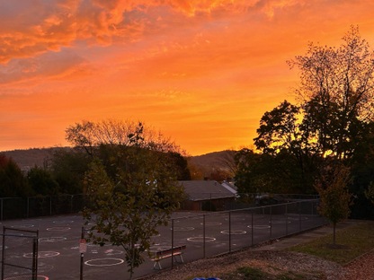 Sunrise seen from Burnley-Moran Elementary.