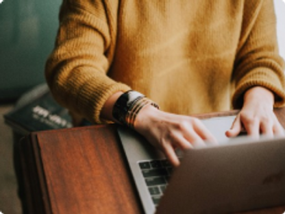 Person using a laptop