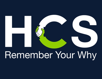 The words "HCS Remember Your Why" on a navy blue background.