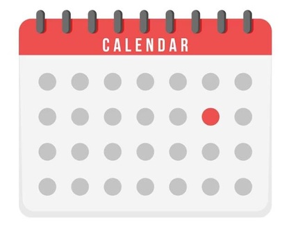 A red and white calendar icon.