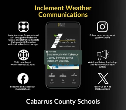 Inclement weather graphic.