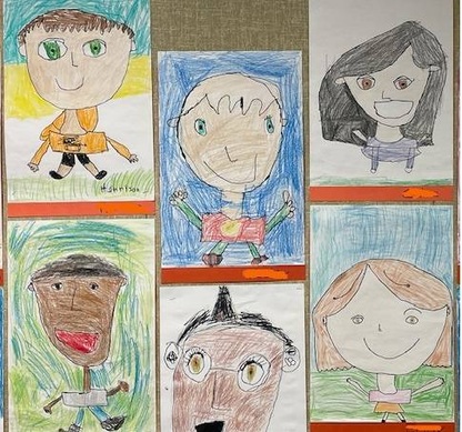 1st grade self portraits