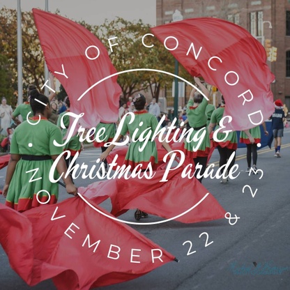 Concord Tree Lighting and Christmas parade graphic