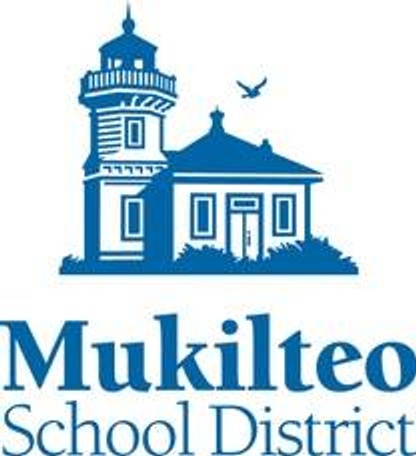 Mukilteo School District logo Blue and White light house