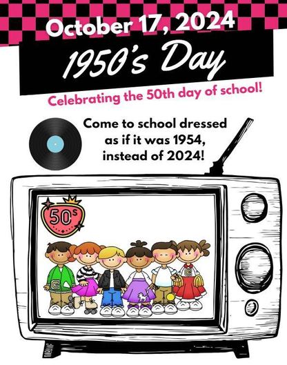 50's spirit day flier