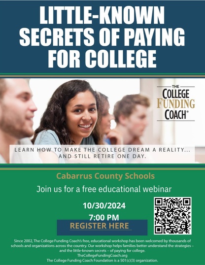 Little Known secrets of paying for college flyer.