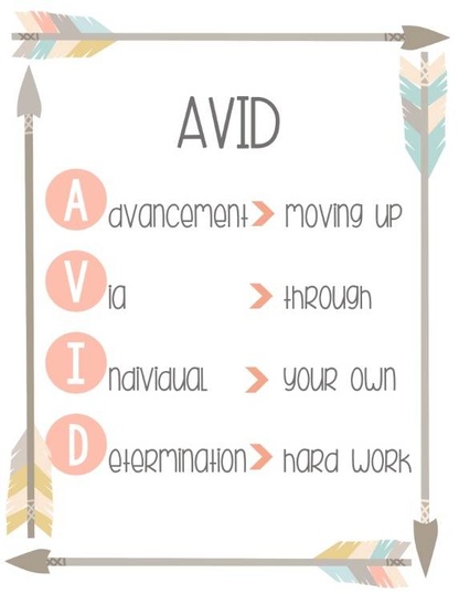 AVID definition: moving up through your own hard work