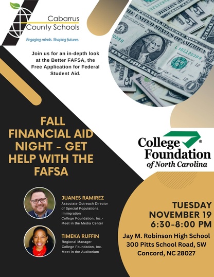 Fall financial aid night flyer.