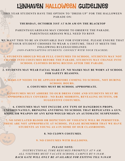 Halloween Guidelines