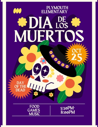 Flyer for Dia de lost Muertos event