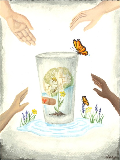 "Imagine a Day without Water" art competition: Nadia Salazar Fraire was the 7th-8th grade winner for this entry