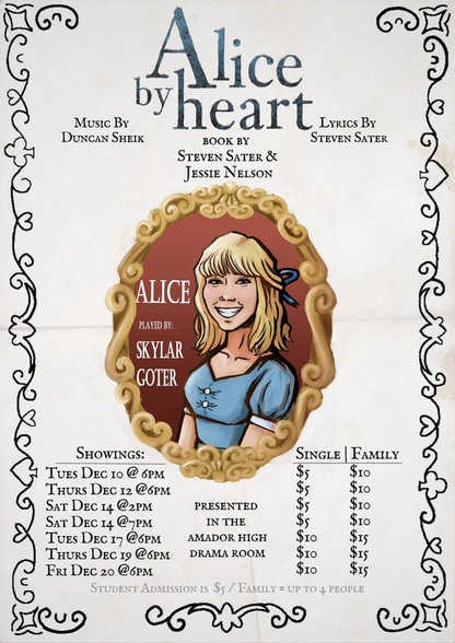 Flyer for Alice by Heart