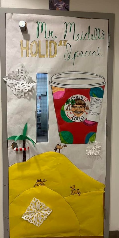 Decorated classroom door