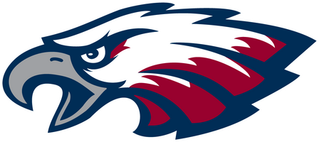 The Joplin Schools logo of an Eagle head in maroon, navy, white, and grey.