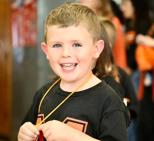 Students at a pep assembly