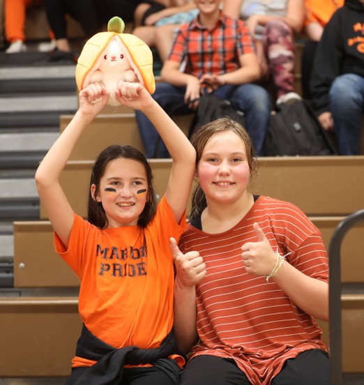 Students attend a pep assembly